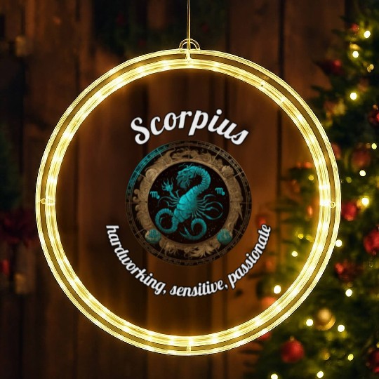 Scorpius Zodiac Sign Scorpio Astronomy LED Christmas Window Lights