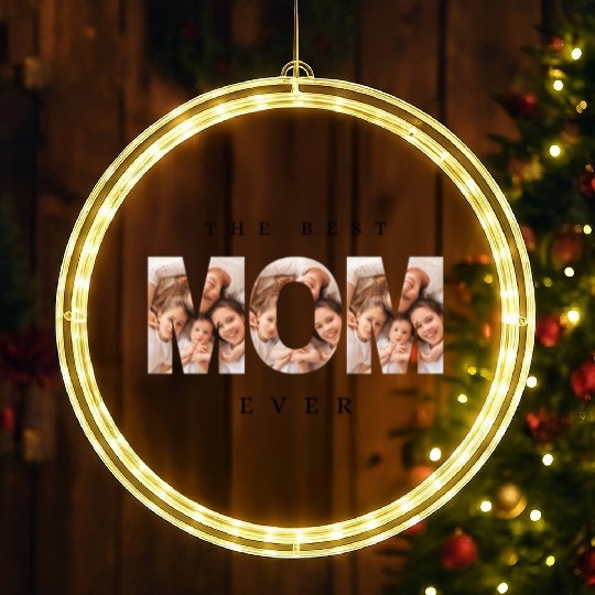 The Best Mom Ever Mother's Day Family Love Gifts LED Christmas Window Lights