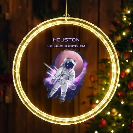 Houston we have a problem LED Christmas Window Lights