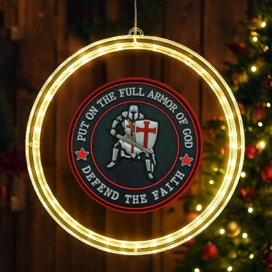 Armor Of God Defender Of Faith LED Christmas Window Lights