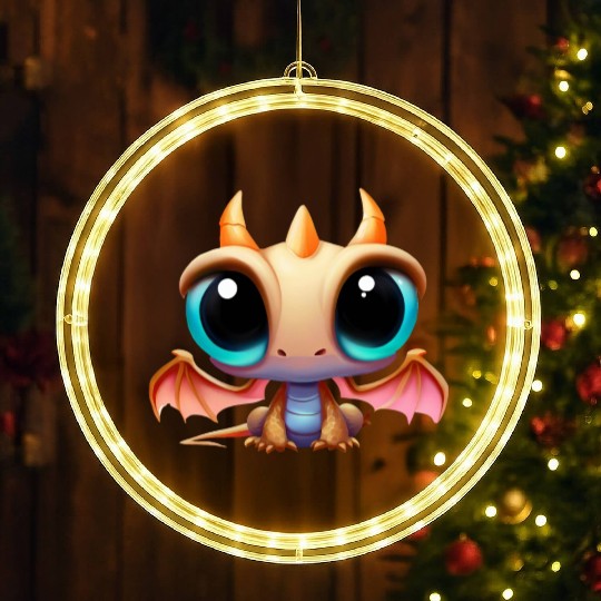 CUTE DRAGON FANTASY MEDIEVAL TIMES LED Christmas Window Lights