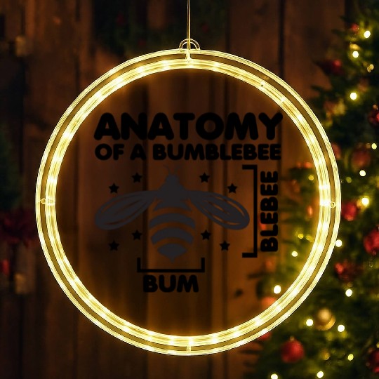 Anatomy of a Bumblebee Bee Lover Gift LED Christmas Window Lights