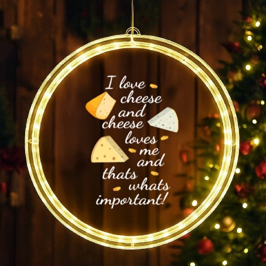 I Love Cheese And Cheese Loves Me LED Christmas Window Lights