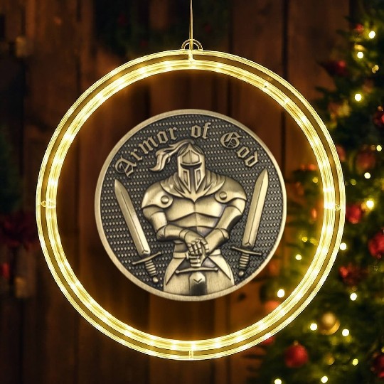 Armor of god christian knight LED Christmas Window Lights
