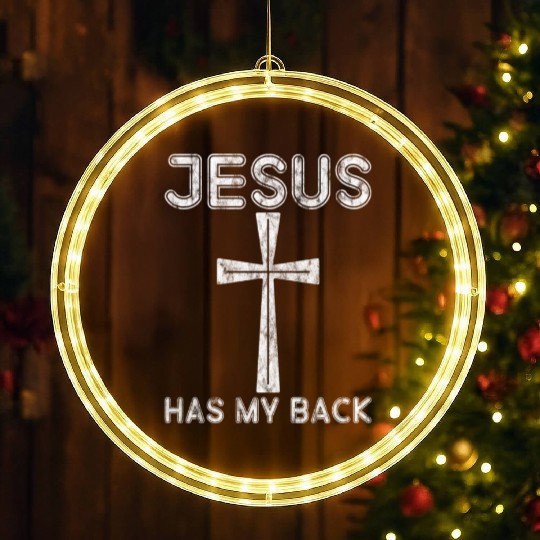 Jesus Has My Back 3 LED Christmas Window Lights
