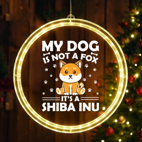 Shiba Inu Dog Lover Puppy Breeder Pet Dog Owner LED Christmas Window Lights