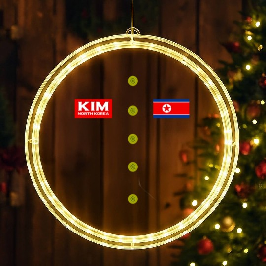 Kim Jong Un Halloween LED Christmas Window Lights