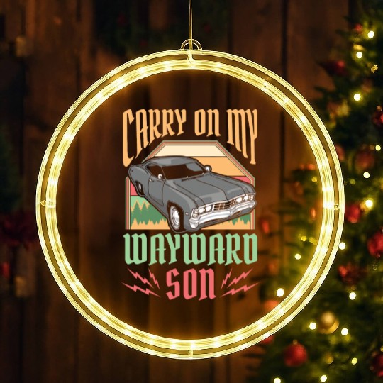 Carry On My Wayward Son Supernatural LED Christmas Window Lights
