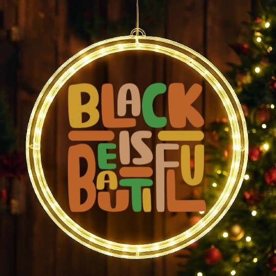 Black Is Beautiful LED Christmas Window Lights
