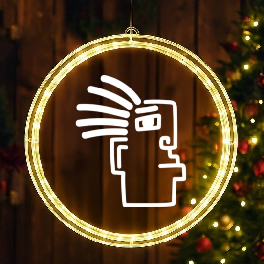 Native American Symbol I Indigenous I Native LED Christmas Window Lights