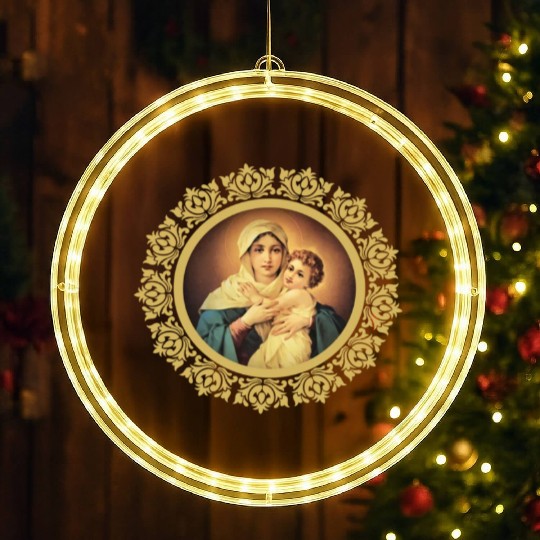 Our Lady Mother Catholic LED Christmas Window Lights