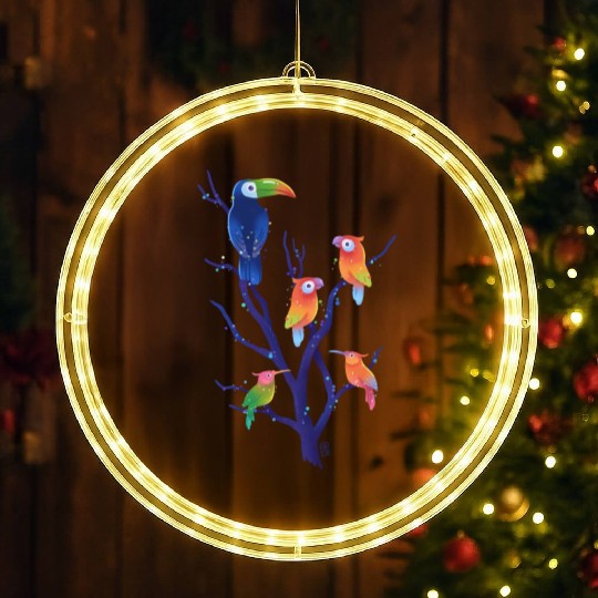 Birds Of Paradise LED Christmas Window Lights