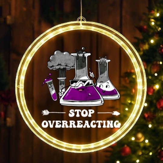 Asexual Pride Ace Flag Science Teacher LED Christmas Window Lights