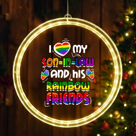 I Love My Son In Law And His Rainbow Friends LED Christmas Window Lights