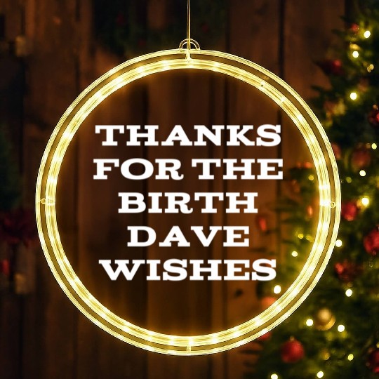 Happy Birth Dave For Person Named David LED Christmas Window Lights