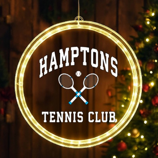Hamptons Tennis Club Preppy New York Montauk Varsi LED Christmas Window Lights
