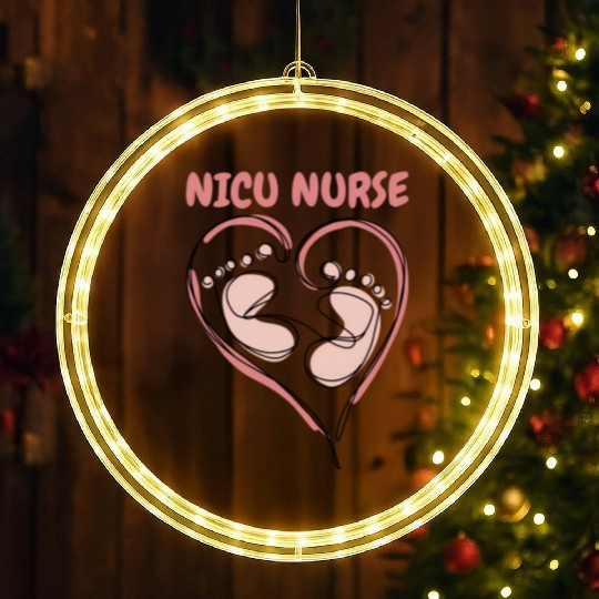 Pastel Nicu Nurse LED Christmas Window Lights
