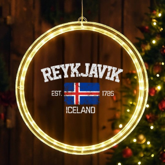 Reykjavik Iceland LED Christmas Window Lights