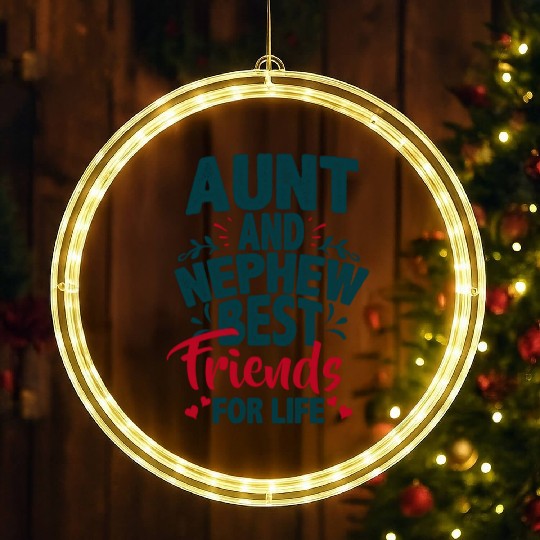 Aunt And Nephew Best Friends LED Christmas Window Lights