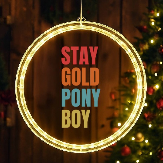 Stay Gold Pony LED Christmas Window Lights
