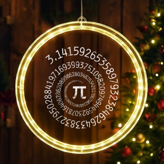 Pi Day Spiral Pi Math For Pi Day 3 14 LED Christmas Window Lights