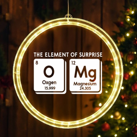 Periodic Table Omg The Element Of Surprise Science LED Christmas Window Lights