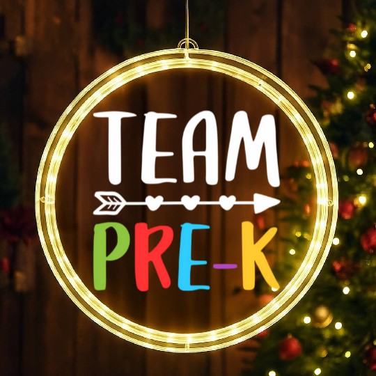 Team Pre-K Teacher Back To School LED Christmas Window Lights