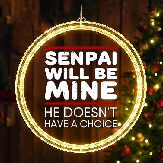 Senpai Will Be Mine Yandere Cosplay LED Christmas Window Lights