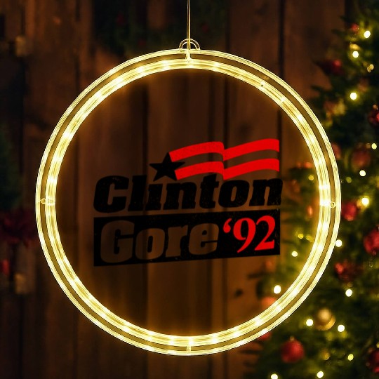 Clinton Gore '92 Bill Clinton President LED Christmas Window Lights