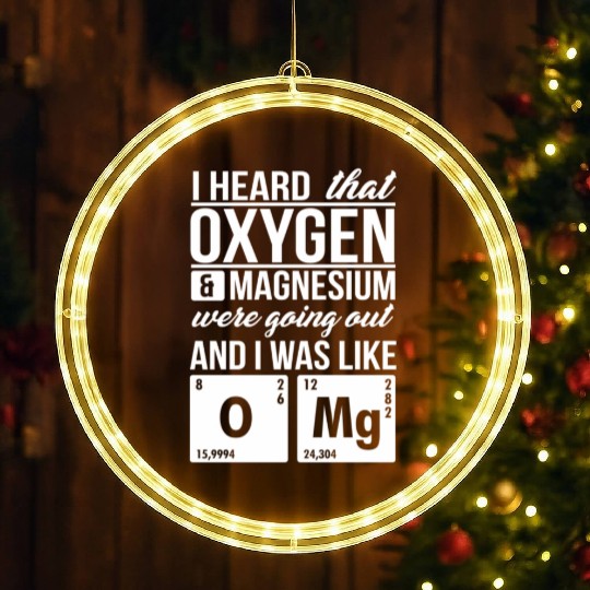 I Heard That Oxygen And Magnesium Were Dating Omg LED Christmas Window Lights
