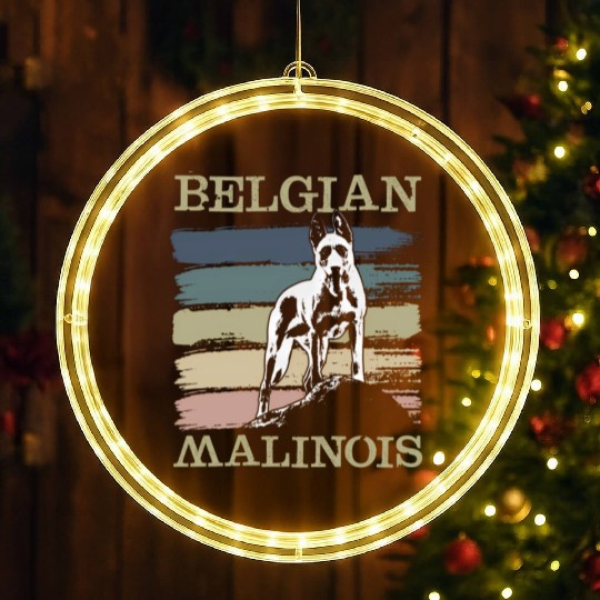 Belgian Malinois T Dog LED Christmas Window Lights