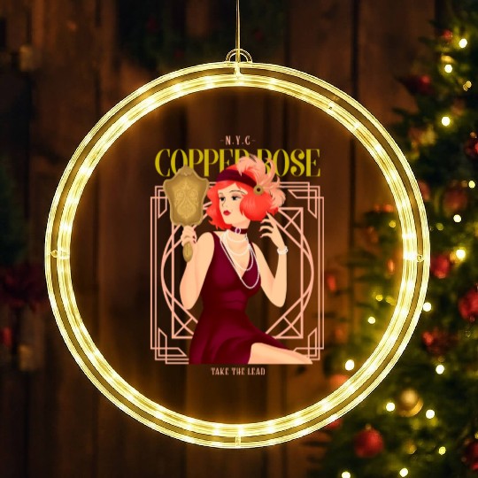 Nyc Copper Rose The Great Gatsby LED Christmas Window Lights