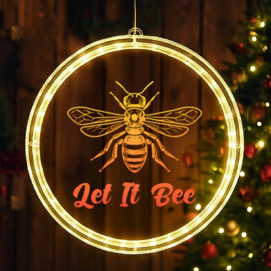 Beekepeer Let It Bee Beekepping Bumblebee Nature LED Christmas Window Lights