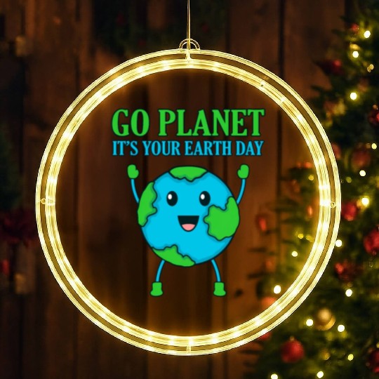 It'S Your Earth Day Planet Save Earth'S Day LED Christmas Window Lights