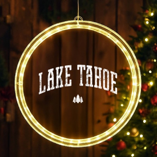 Lake Tahoe Tree Icon LED Christmas Window Lights