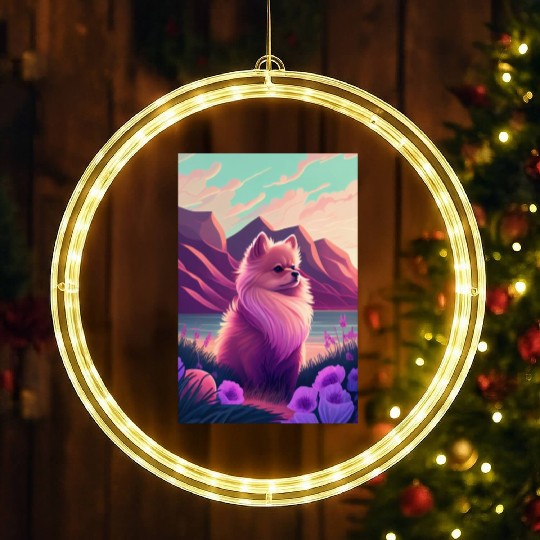 Pomeranian Nature LED Christmas Window Lights