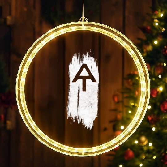 White Blaze Appalachian Trail At Minimalist Hiking LED Christmas Window Lights