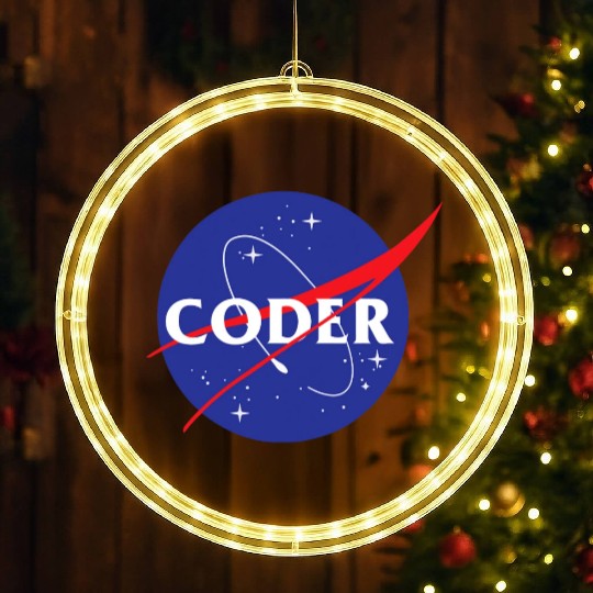 Coder Computer Science Programmer Software LED Christmas Window Lights