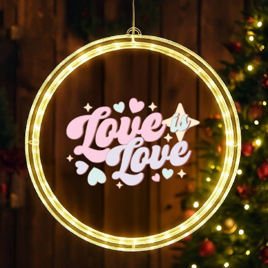 Love Is Love, LGBT Pride Month LED Christmas Window Lights