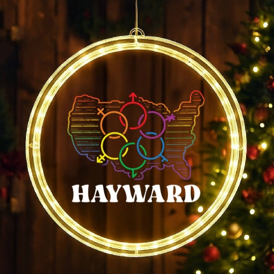 Hayward Pride Month Pride Flag LGBT Community LGBT LED Christmas Window Lights