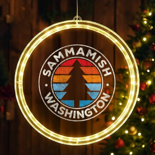 Sammamish Washington Wa 70S LED Christmas Window Lights