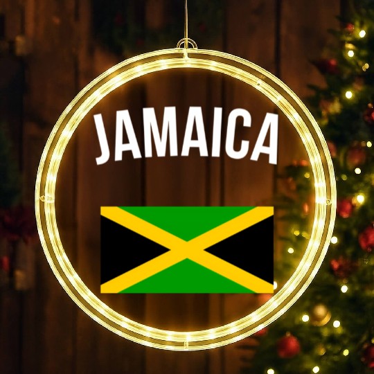 Jamaica Flag Jamaican Jamaica LED Christmas Window Lights