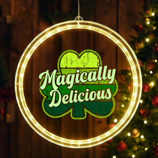 St Patric Day 2021 Magically Delicious Luck LED Christmas Window Lights
