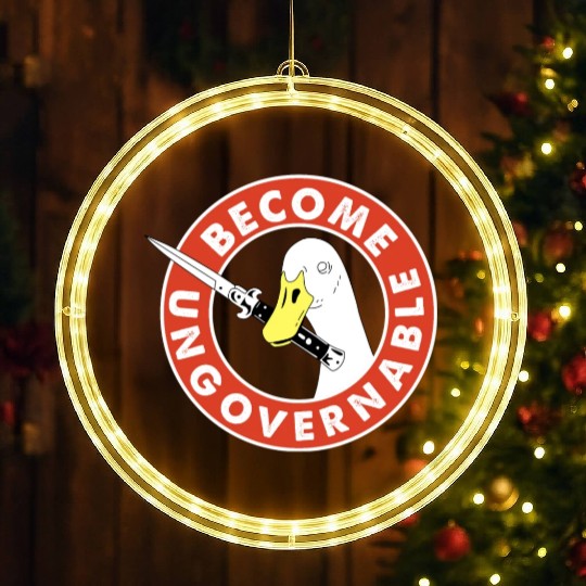 Become Ungovernable Goose Knife LED Christmas Window Lights