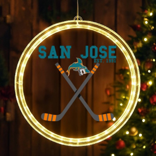 San Jose Sports Team Est 1991 Novelty Athletic LED Christmas Window Lights