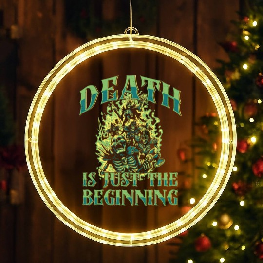 Necromancy Death Is Just The Beginning Necromancer LED Christmas Window Lights