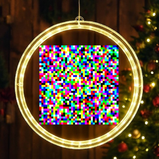 Adversarial Anti-Facial Recognition Camouflage LED Christmas Window Lights