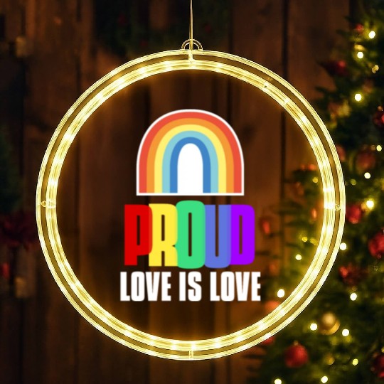 Proud LGBT LED Christmas Window Lights Love is Love LED Christmas Window Lights LGBT Pride