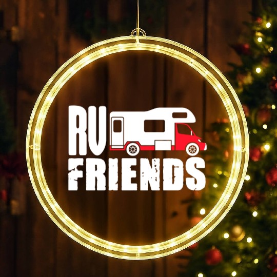 Motorhome Rv Camping Camper Rv Friends LED Christmas Window Lights