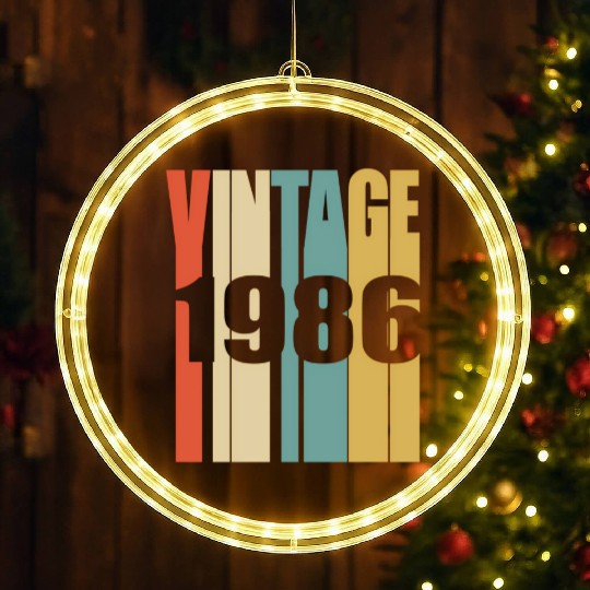 1986 37 Yrs Old Bday 1986 37Th LED Christmas Window Lights